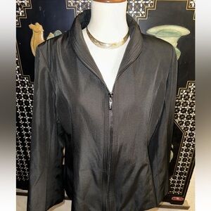 Classy Chic Fendi Black Zip Up Silky Jacket
